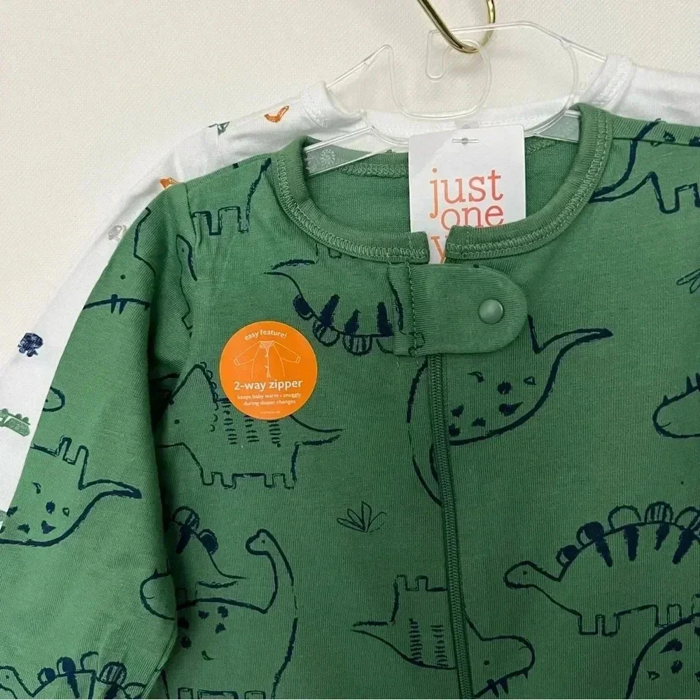 Carter's Just One You Baby Boys' 2pk Sleep N' Play Pajama Footed Animal Prints